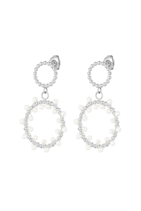 boucles d'oreilles rondes perle party