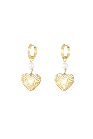 Boucles D'oreilles Ravissantes Perles - Dorées h5 