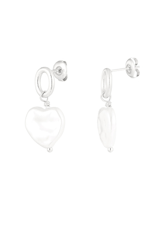 Boucle D'oreille Avec Perle En Forme De Coeur h5 