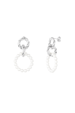 Boucle D'oreille Avec Pendentif Perle Ronde h5 
