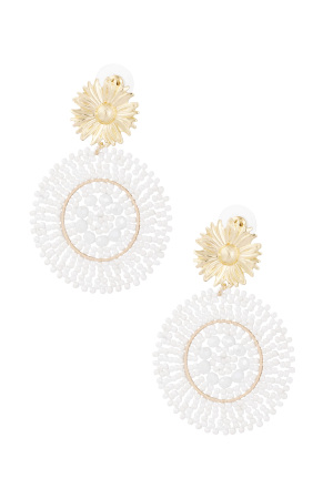 Boucles D'oreilles Perles De Verre Vives h5 