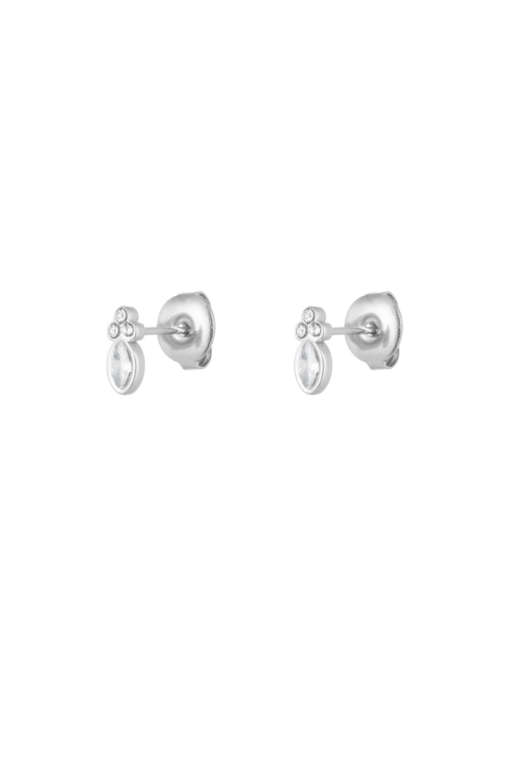 Boucles D'oreilles Clous Look Vintage Avec Pierres 