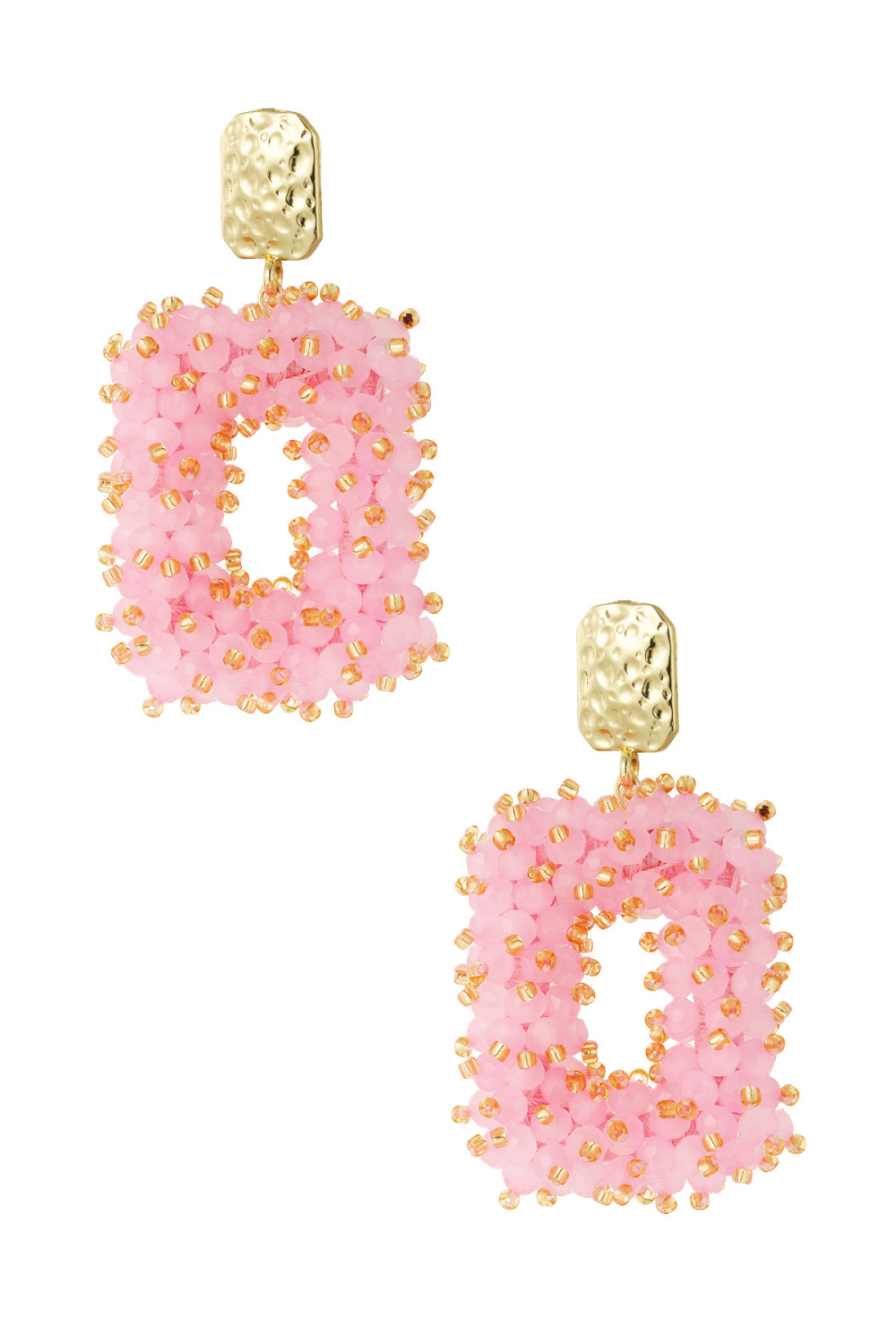 Boucles D'couleur Oreilles Déclaration Nuits Scintillantes - Couleur Or Blanc  