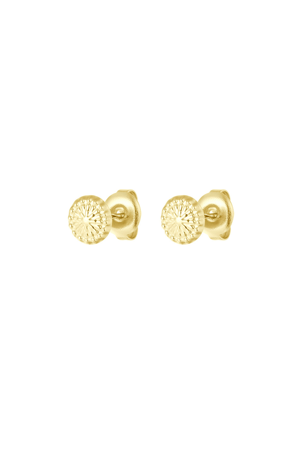 Petites Boucles D'oreilles Puces Rondes Chics Avec Motif 