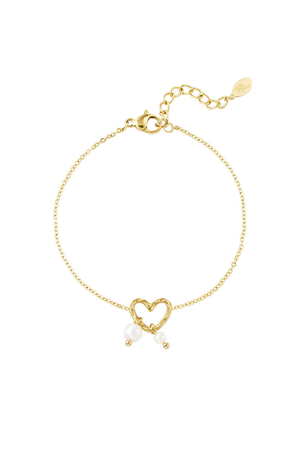 Bracelet Perle Coeur Doré 