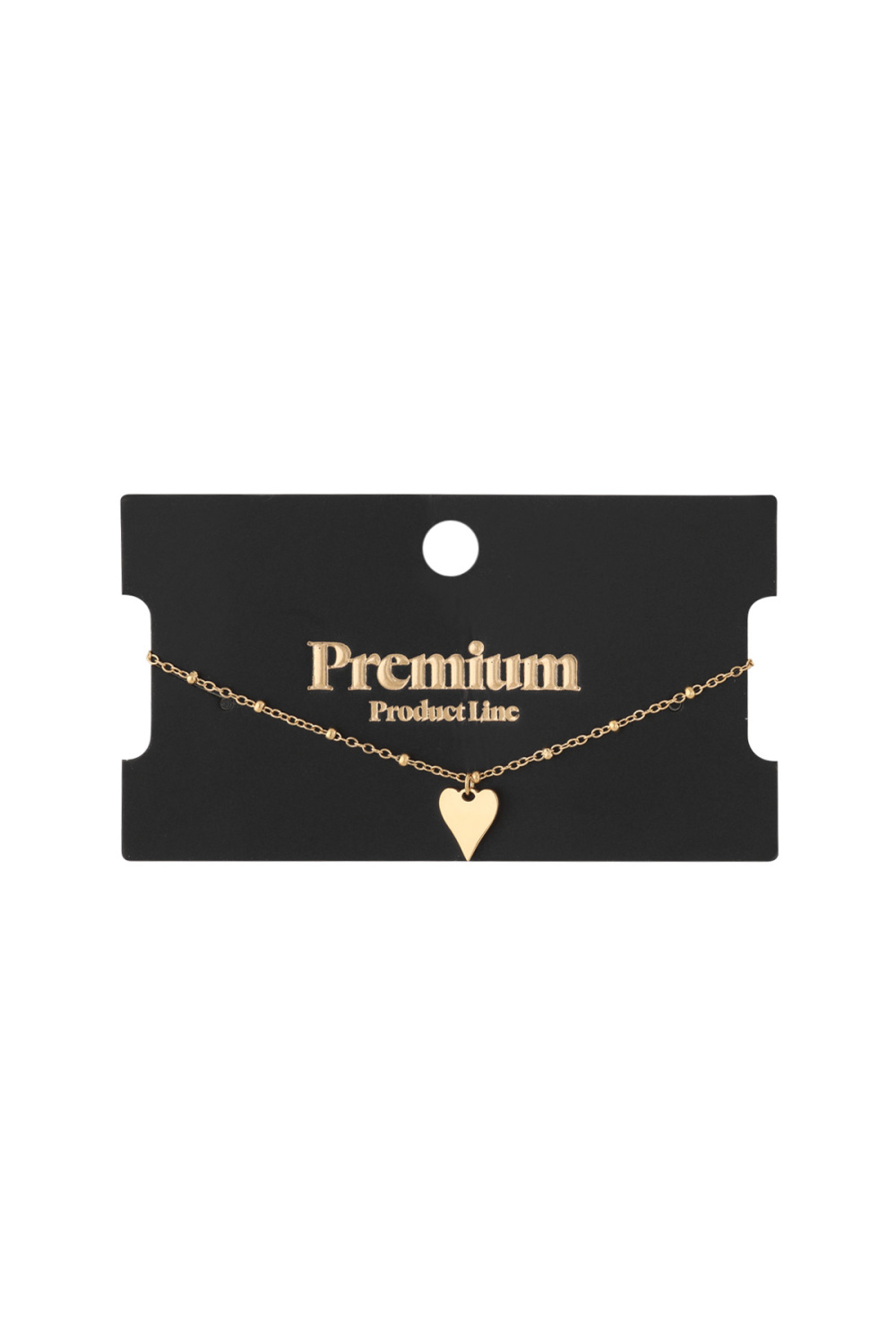 Bracelet Avec Breloques Pois Et Coeur - Doré  Image2