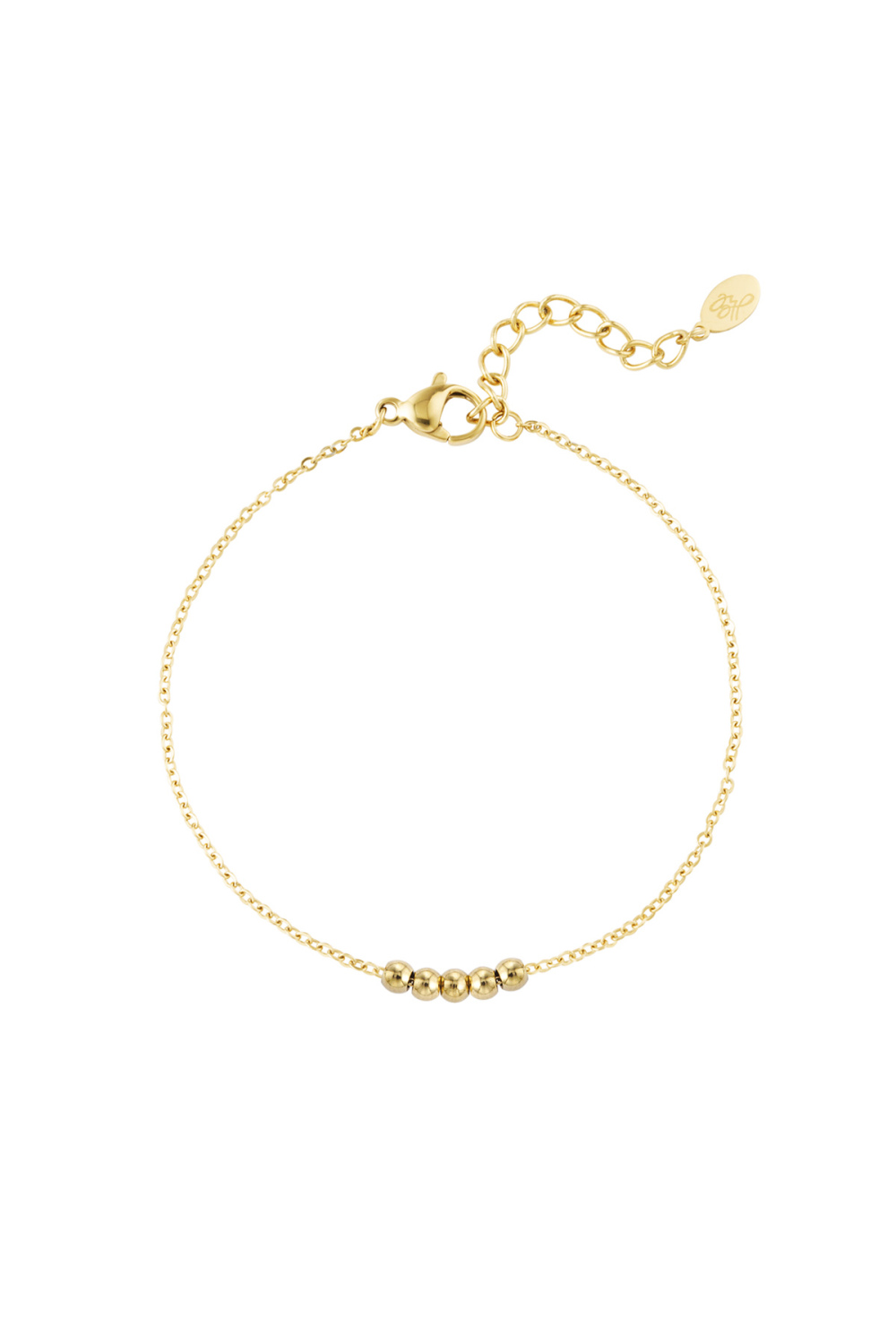 Bracelet Classique Avec Perles - Doré  