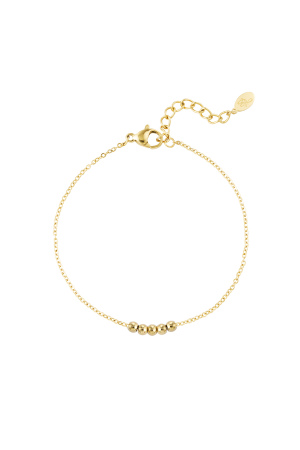 Bracelet Classique Avec Perles - Doré  h5 