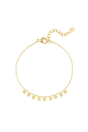 Bracelet Simple Avec Pendentifs Ronds - Doré h5 