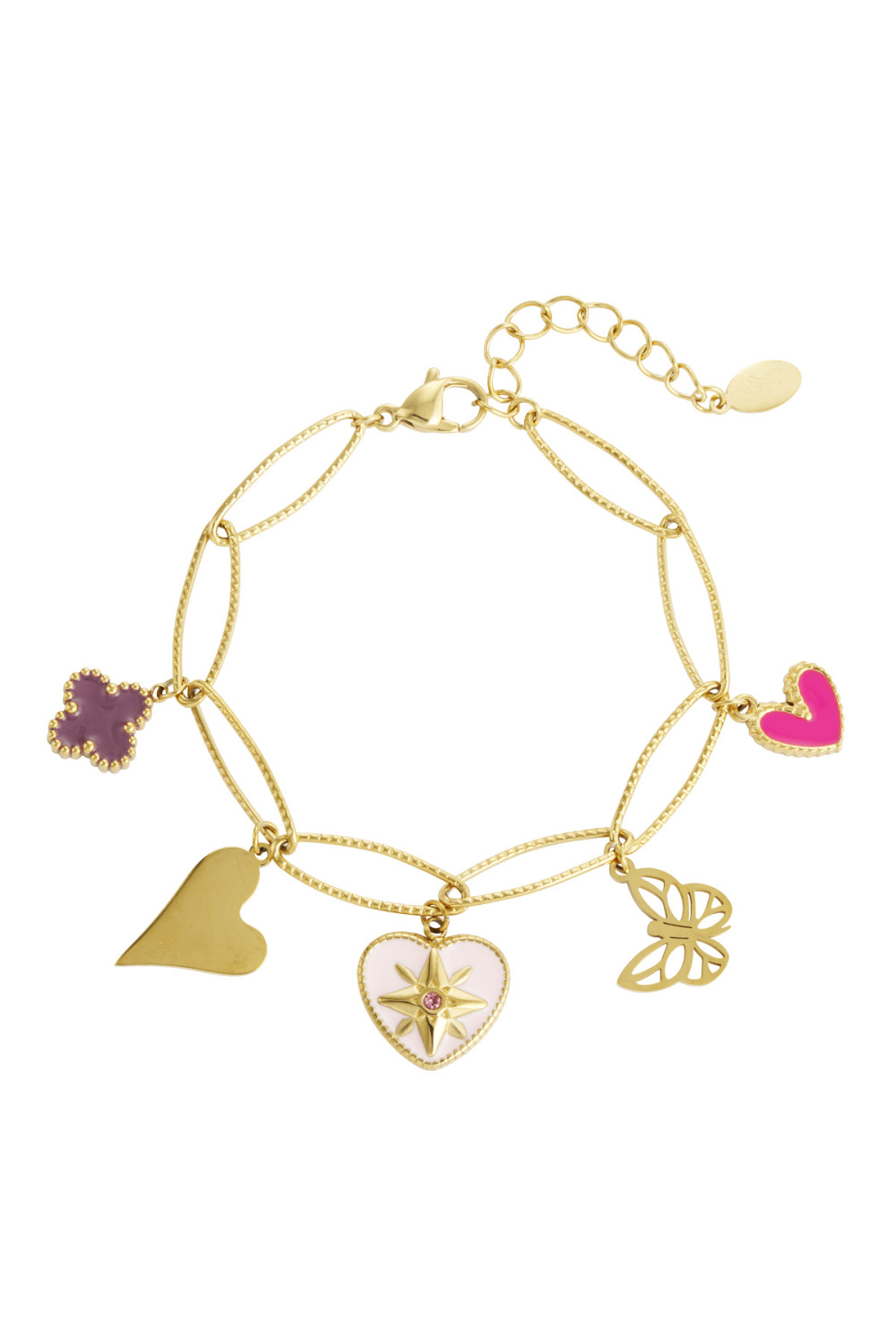 Bracelet À Breloques Joli Papillon - Doré
