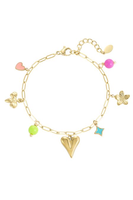 bracelet à breloques éclaboussure de couleur