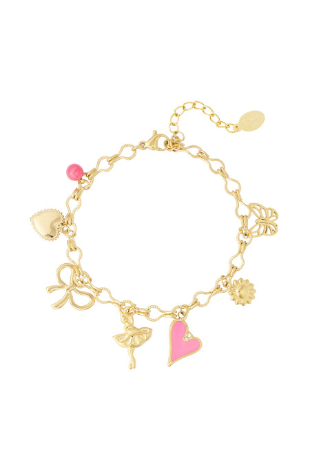 Bracelet à breloques vie dansante - doré
