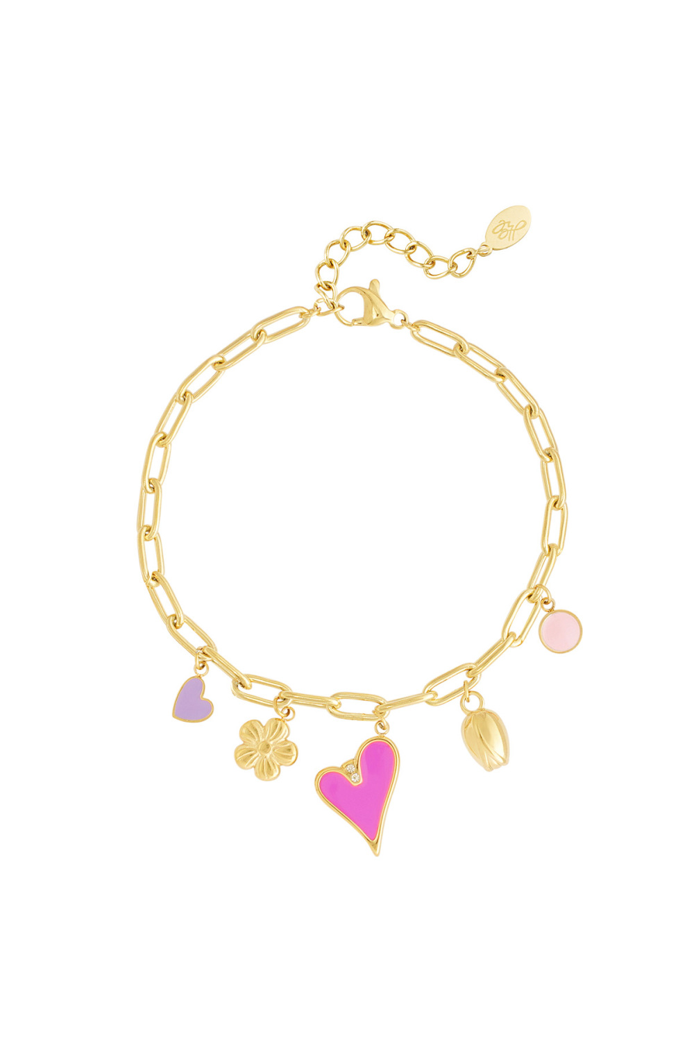 Bracelet À Breloques Jour Coloré - Doré 