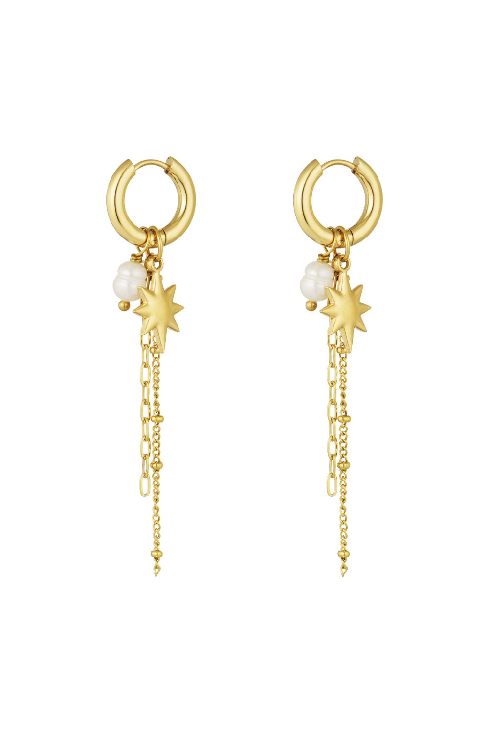 Boucles D'oreilles Nuit Étoilée - Doré 