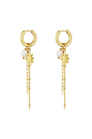 Boucles D'oreilles Nuit Étoilée - Doré h5 