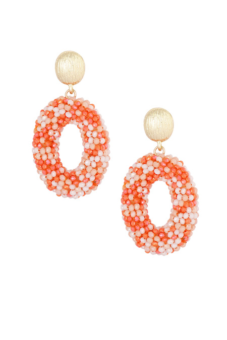 Boucle d'oreille ovale disco dip - multi