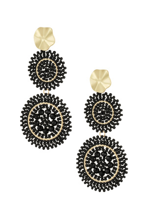Boucles D'couleur Oreilles Tournesol Verre - Couleur Or Blanc h5