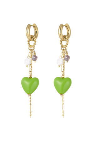Boucles D'oreilles Love Party - Vert/Violet h5 