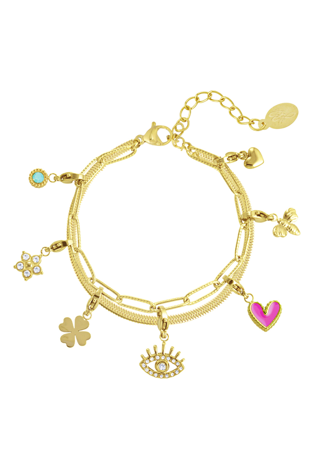 Bracelet Charm Les Yeux Sur Toi - Doré