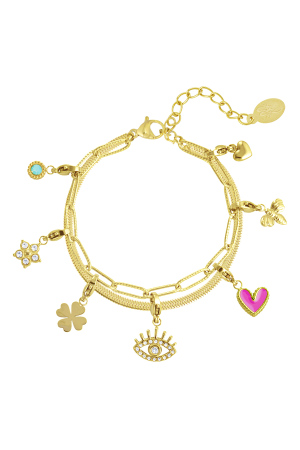 Bracelet Charm Les Yeux Sur Toi - Doré h5