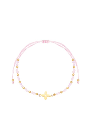 Bracelet D'été Avec Perles - Rose / Couleur Or h5 