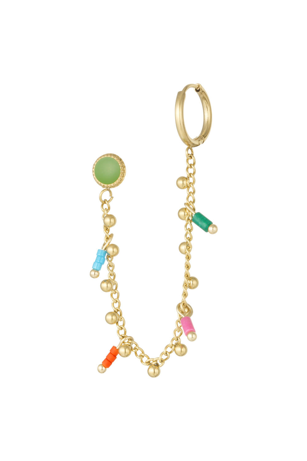 Boucles D'oreilles Couleurs Désordonnées - Doré 