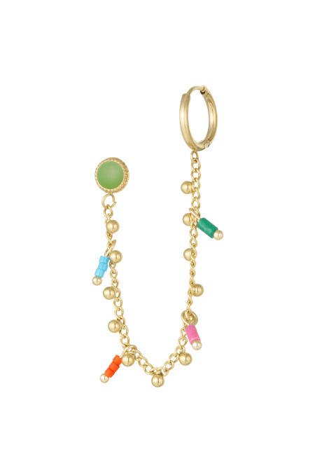 Boucles d'oreilles couleurs désordonnées - doré
