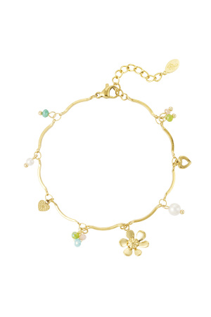 Bracelet Fleur D'été - Doré h5 