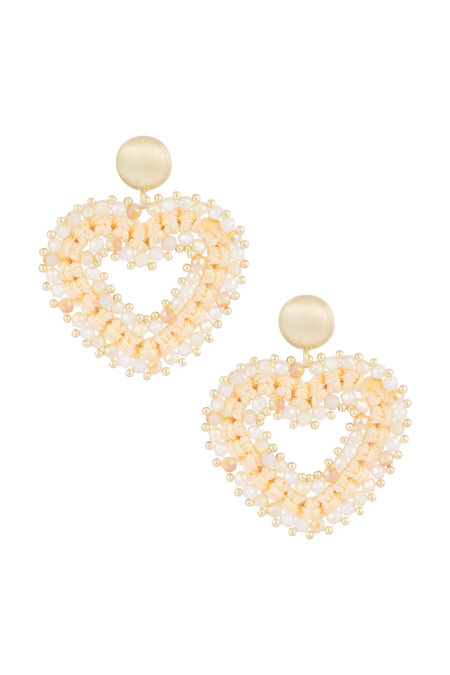 Boucles D'couleur Oreilles Love All The Way - Couleur Or Beige