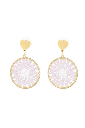 Boucles D'oreilles Mandala Avec Coeur h5 