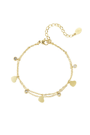 Bracelet Charm Avec Coeurs Et Diamants h5