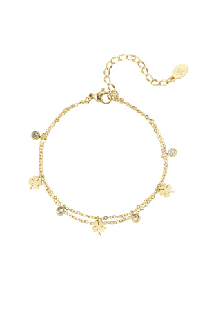 Bracelet À Breloques Avec Trèfle Et Diamant h5 