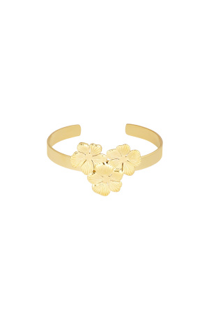 Bracelet De Fête Floral Classique - Doré  h5 