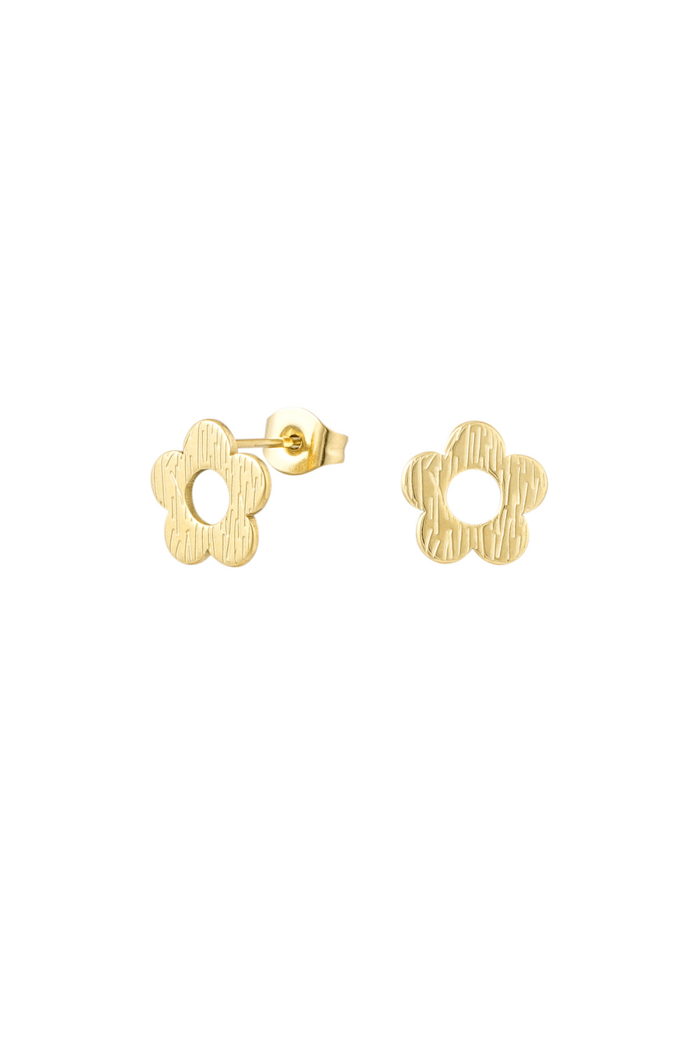 Clous D'oreilles Fleur Printanière - Doré