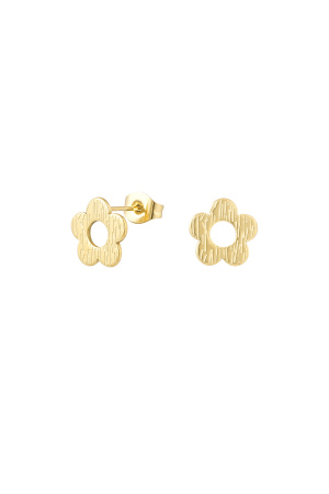 Clous D'oreilles Fleur Printanière - Doré h5