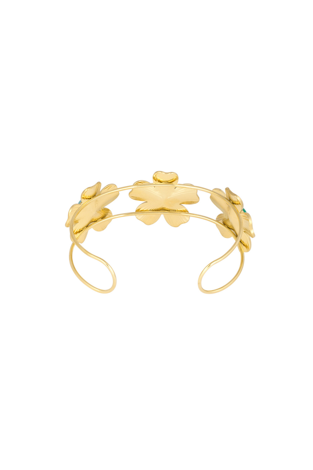 Bracelet Bohème Fleurs Pierres - Doré h5Image3