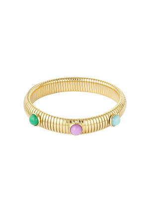 Bracelet Bohème Pierres - Doré h5 