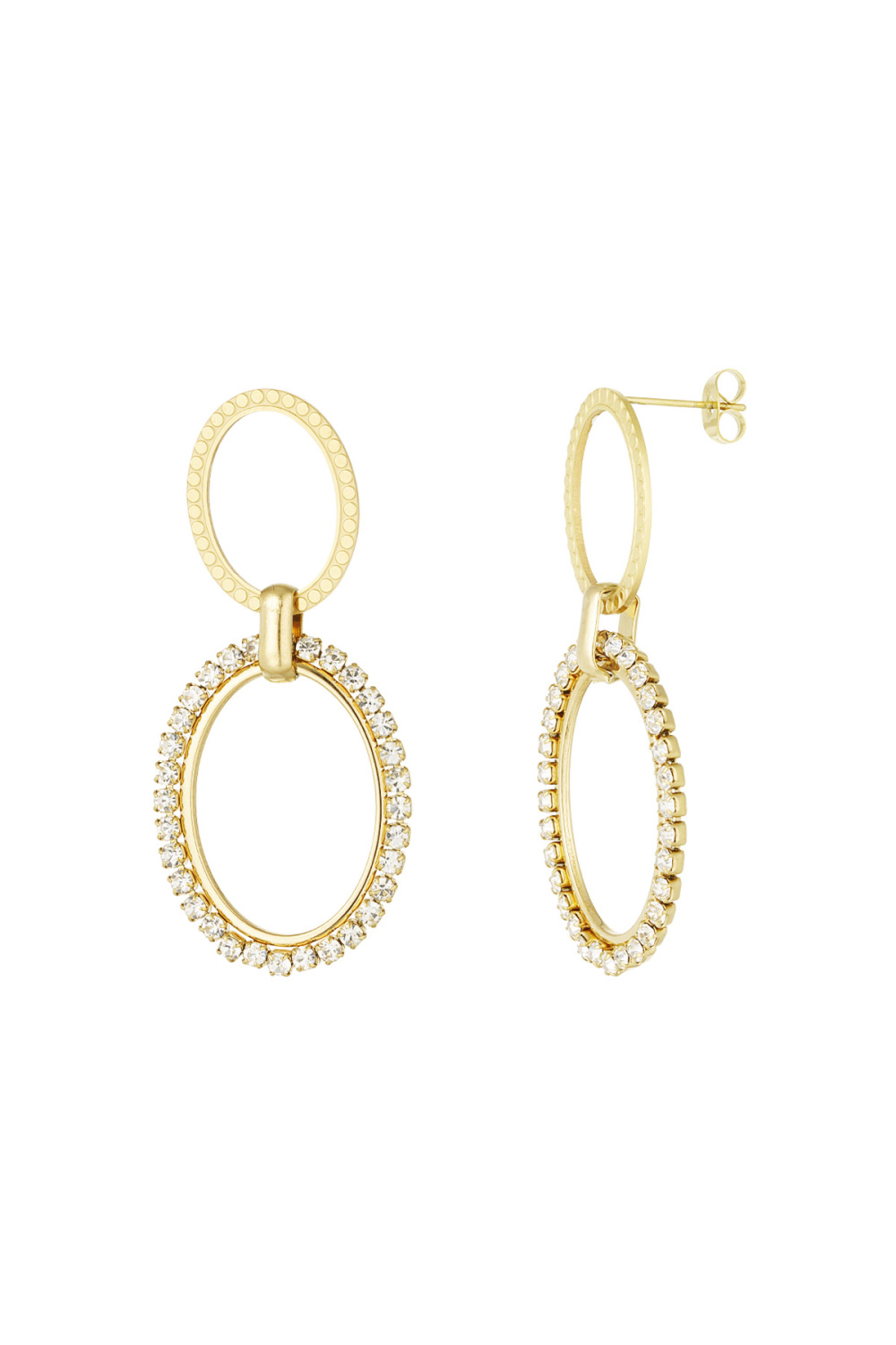 Boucles D'oreilles Charms Diamant Ovale 