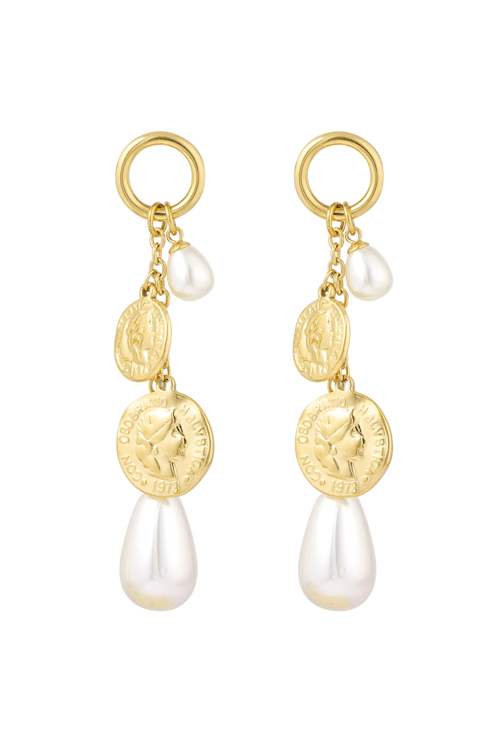 Boucles D'oreilles Pièces De Perles 