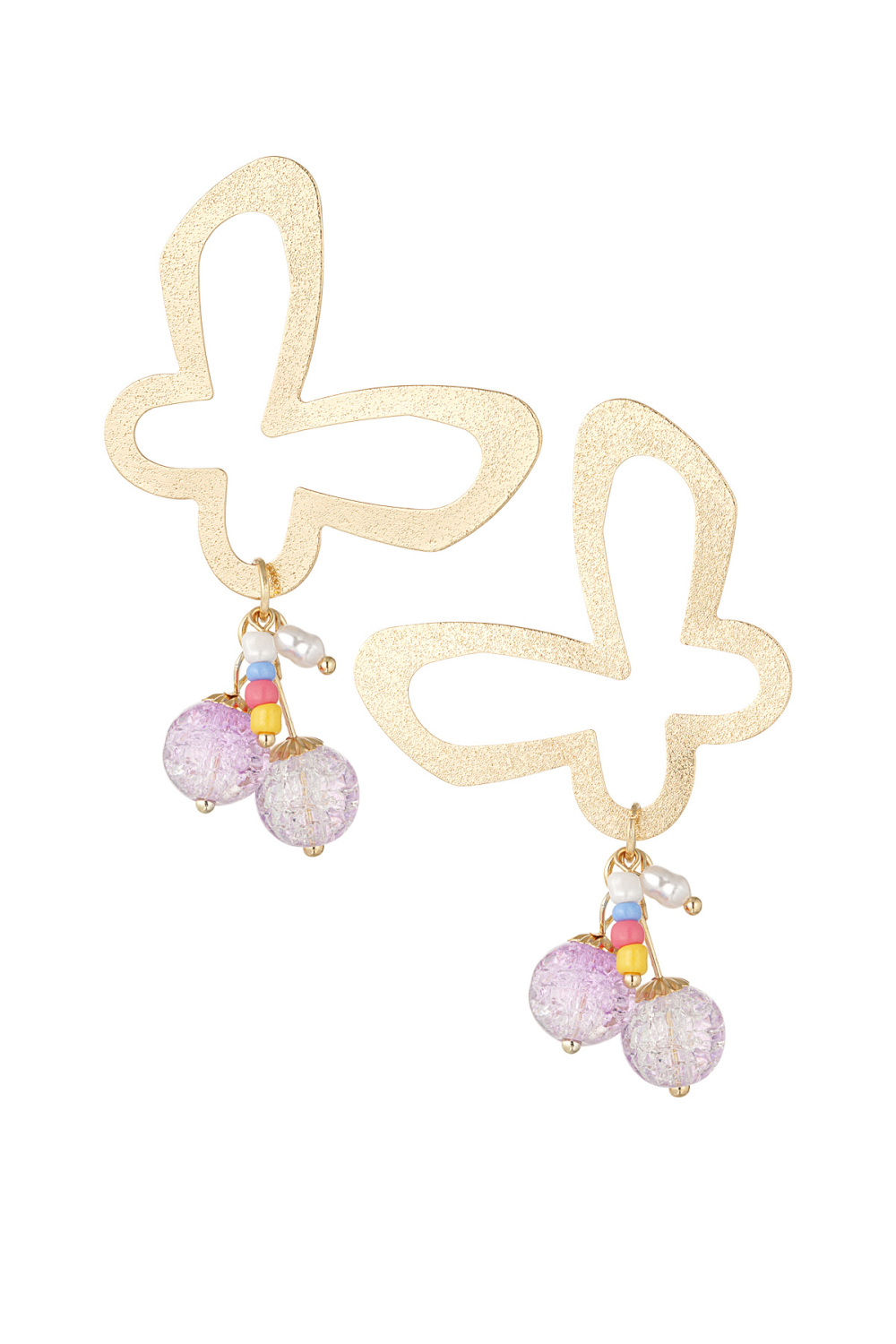 Boucles D'oreilles Papillon Fête Avec Breloques 