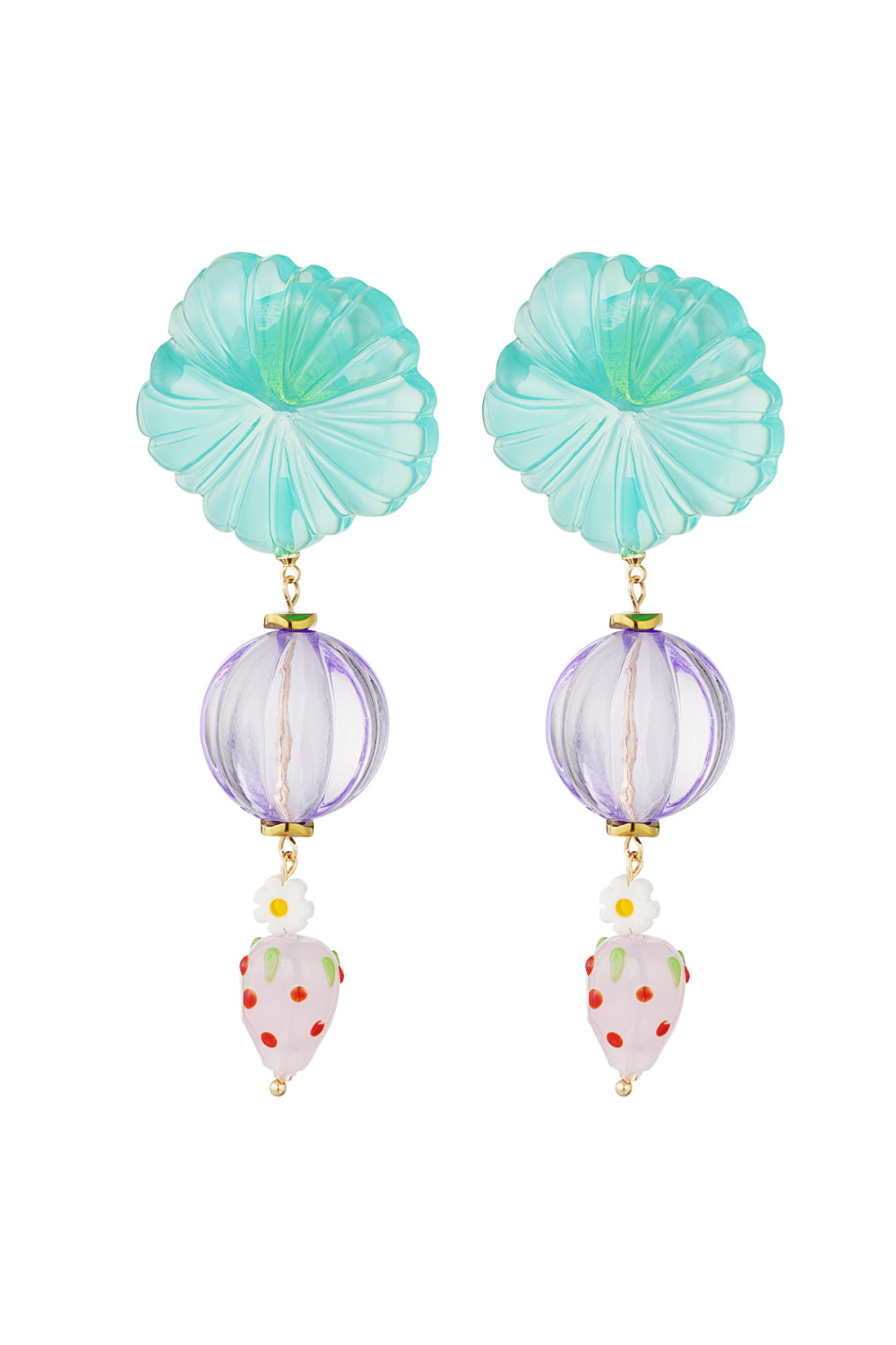 Boucles D'oreilles Love Fraise 