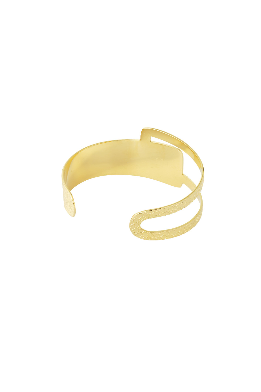 Grand Bracelet Vintage Structuré - Doré Image4