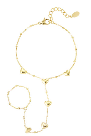 Bracelet Grand Amour - Doré h5 