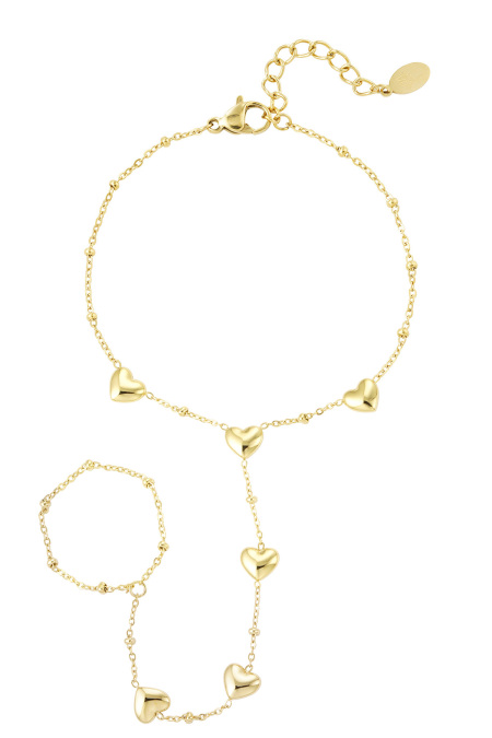Bracelet grand amour - doré