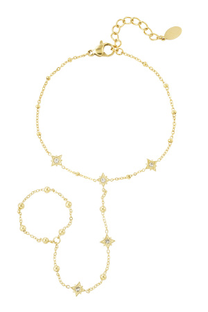 Bracelet Paillettes Étincelle - Doré h5 