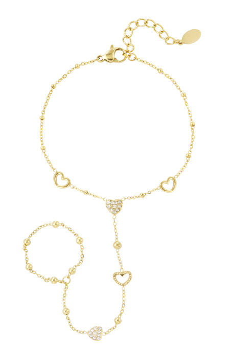 Bracelet amour printanier - doré