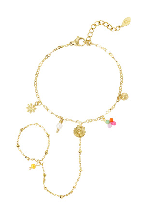 Bracelet De Plage Avec Breloques - Doré  h5 