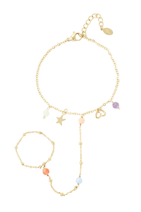 Bracelet yeux océan - doré
