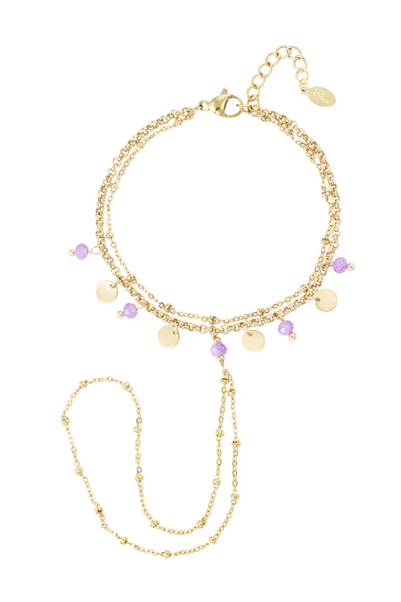 bracelet pluie violet