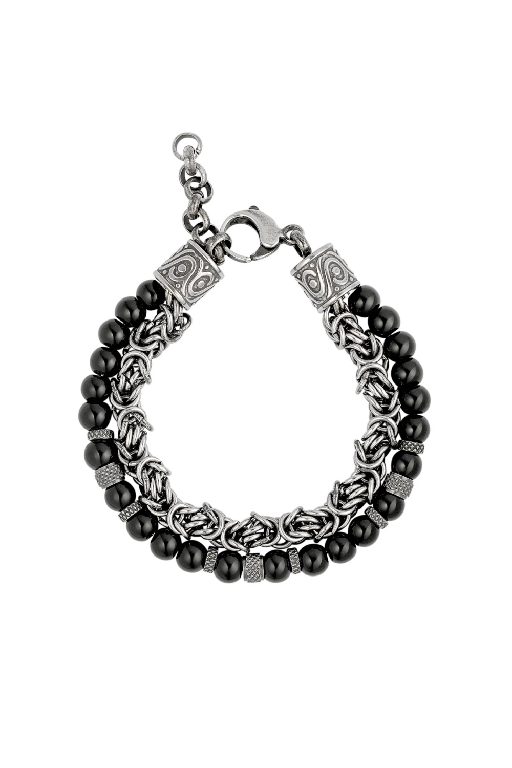 Bracelet Homme Nexus - Argent Noir